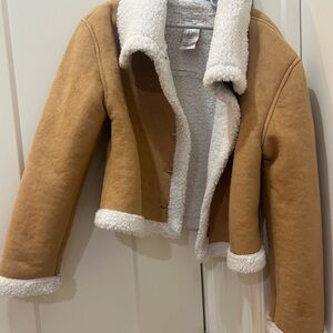 Sincerely Jules Camel Sherpa-Lined Kids Puffer Jacket